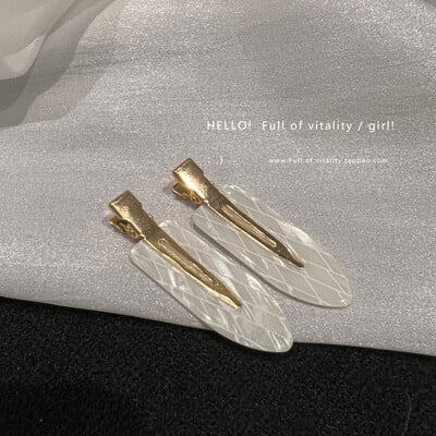 2/4 buc. Agrafă de păr simplu, roz Sakura, fără sudură, foaie de acetat pentru femei, fără breton, agrafă pentru picior de rață, agrafă, instrument de coafat păr