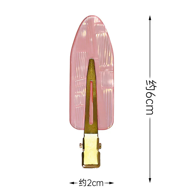 2/4 buc. Agrafă de păr simplu, roz Sakura, fără sudură, foaie de acetat pentru femei, fără breton, agrafă pentru picior de rață, agrafă, instrument de coafat păr