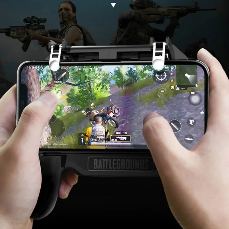 DATA FROG Gaming Grip s prijenosnim punjačem Ventilator za hlađenje za PUBG Mobile Controller L1R1 Mobile Game Trigger Joystick za telefon