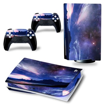 Пълен комплект стикер 2 в 1 за PS5 Disk Console Skin Decal Cover Защитно фолио, съвместимо с за Playstation5 Decoration