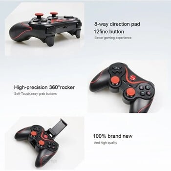 Terios T3 X3 Безжичен джойстик Геймпад PC Game Controller Поддържа Bluetooth BT3.0 Джойстик За мобилен телефон Таблет TV Box Държач