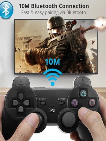 Контролер за Sony PS3 Super Slim PC Джойстик Геймпад за Play Station 3 Безжичен Bluetooth Joy Pad 6 Axis Gyro Dual Vibration