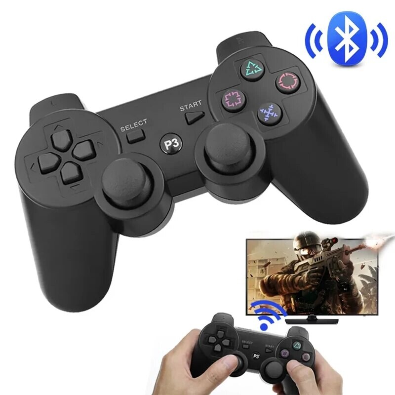 Ovládač pre Sony PS3 Super Slim PC Joystick Gamepad pre Play Station 3 Bezdrôtový Bluetooth Joy Pad 6-osý gyroskop s dvojitou vibráciou