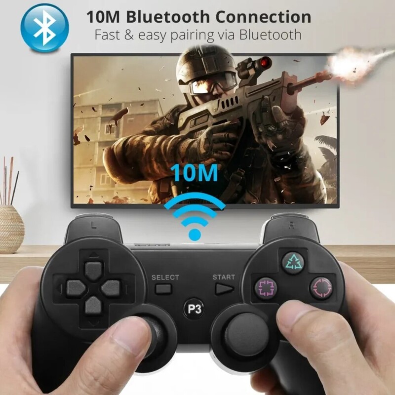 Ovládač pre Sony PS3 Super Slim PC Joystick Gamepad pre Play Station 3 Bezdrôtový Bluetooth Joy Pad 6-osý gyroskop s dvojitou vibráciou