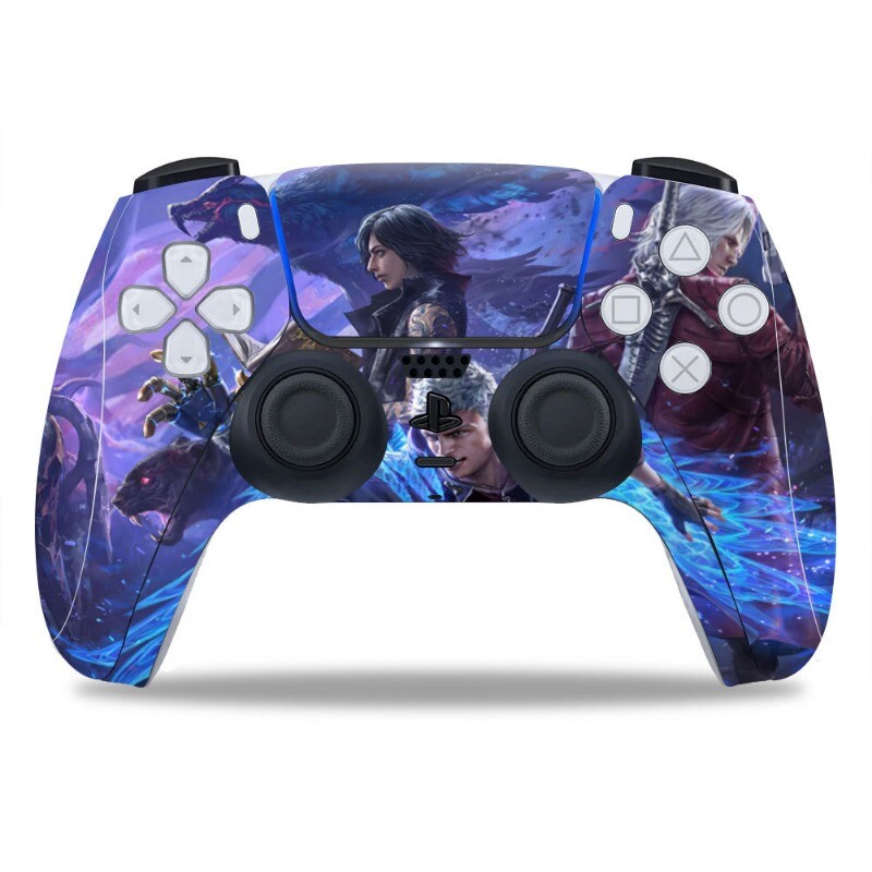 Autocolant de piele pentru PS5 PlayStation 5 Gamepad Controller Joystick Accesorii pentru jocuri Autocolante de protecție anti-alunecare împotriva prafului