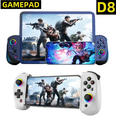 D8 teleskopinis žaidimų pulto valdiklis Joystick Turbo 6 ašių giroskopo vibracijos laidai Bluetooth 5.2, skirtas Android IOS PS3 PS4 jungiklis IPad