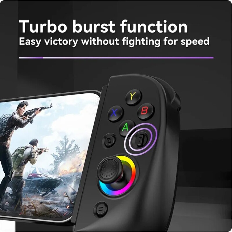 D8 Teleszkópos Gamepad Controller Joystick Turbo 6-tengelyes Gyro Vibration Wireles Bluetooth 5.2 Android IOS PS3 PS4 Switch IPad
