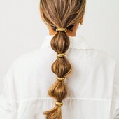 Elegantný retro nepravidelný geometrický štvorcový mimozemský kovový ľahký povrch elastický vlasový krúžok pre ženy dievčenské vlasové lano vlasové doplnky