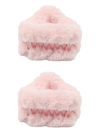 2db Szőrös háromszög hajtűk cukorka színes macskafülek kaparó klipek lányos őszi téli frufru kis hajtűk édes haj kiegészítők