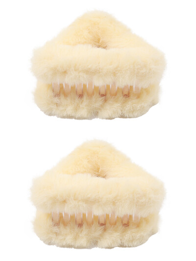 2db Szőrös háromszög hajtűk cukorka színes macskafülek kaparó klipek lányos őszi téli frufru kis hajtűk édes haj kiegészítők