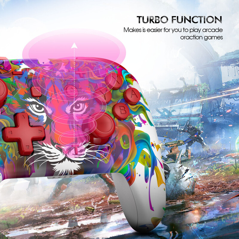 Ελεγκτής παιχνιδιών για υπολογιστή Nintendo Switch PRO Stock Ελεγκτής ασύρματου διακόπτη δόνησης Χειριστήρια παιχνιδιών USB Μεγάλη διάρκεια ζωής μπαταρίας Πολύχρωμα