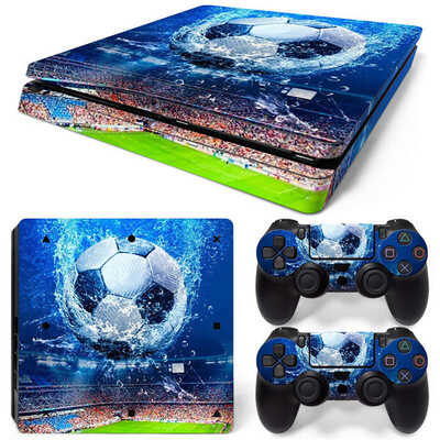 Autocolant de piele de fotbal Autocolante de vinil colorate de vânzare la cald pentru consola PS4 Slim