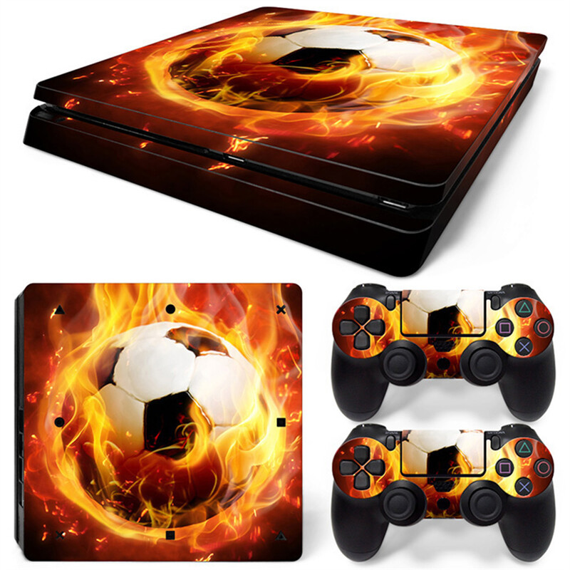 Autocolant de piele de fotbal Autocolante de vinil colorate de vânzare la cald pentru consola PS4 Slim