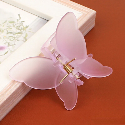 Divatos koreai színes matt átlátszó pillangós hajcsattok női kis hajkarmok elegáns cápakapcsok fejfedők hajkiegészítők