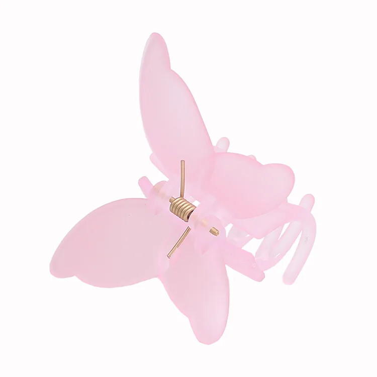 Divatos koreai színes matt átlátszó pillangós hajcsattok női kis hajkarmok elegáns cápakapcsok fejfedők hajkiegészítők