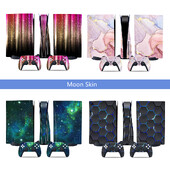 Αυτοκόλλητο δέρματος για PS5 Προστατευτικό αυτοκόλλητο αυτοκόλλητου δίσκου για PS5 Περιτύλιγμα κάλυμμα με αυτοκόλλητα δίσκου βινυλίου για αξεσουάρ παιχνιδιών ελεγκτή PS5