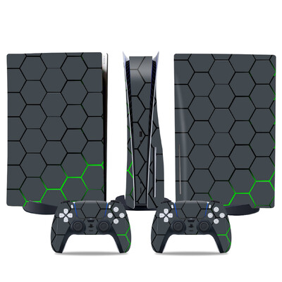 Αυτοκόλλητο δέρματος για PS5 Προστατευτικό αυτοκόλλητο αυτοκόλλητου δίσκου για PS5 Περιτύλιγμα κάλυμμα με αυτοκόλλητα δίσκου βινυλίου για αξεσουάρ παιχνιδιών ελεγκτή PS5