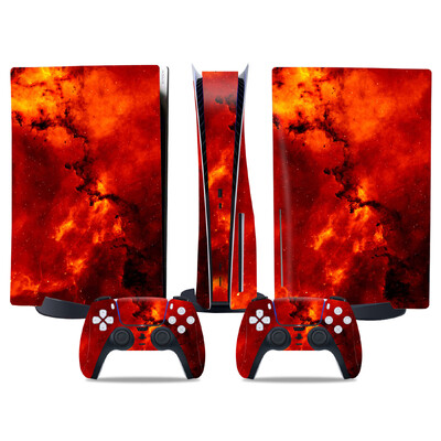 Αυτοκόλλητο δέρματος για PS5 Προστατευτικό αυτοκόλλητο αυτοκόλλητου δίσκου για PS5 Περιτύλιγμα κάλυμμα με αυτοκόλλητα δίσκου βινυλίου για αξεσουάρ παιχνιδιών ελεγκτή PS5