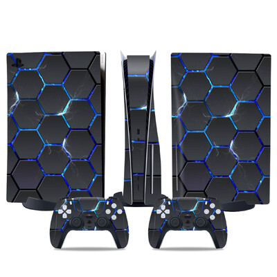 Αυτοκόλλητο δέρματος για PS5 Προστατευτικό αυτοκόλλητο αυτοκόλλητου δίσκου για PS5 Περιτύλιγμα κάλυμμα με αυτοκόλλητα δίσκου βινυλίου για αξεσουάρ παιχνιδιών ελεγκτή PS5