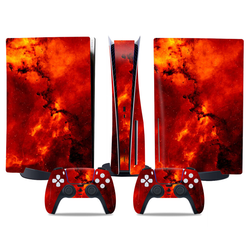 Αυτοκόλλητο δέρματος για PS5 Προστατευτικό αυτοκόλλητο αυτοκόλλητου δίσκου για PS5 Περιτύλιγμα κάλυμμα με αυτοκόλλητα δίσκου βινυλίου για αξεσουάρ παιχνιδιών ελεγκτή PS5