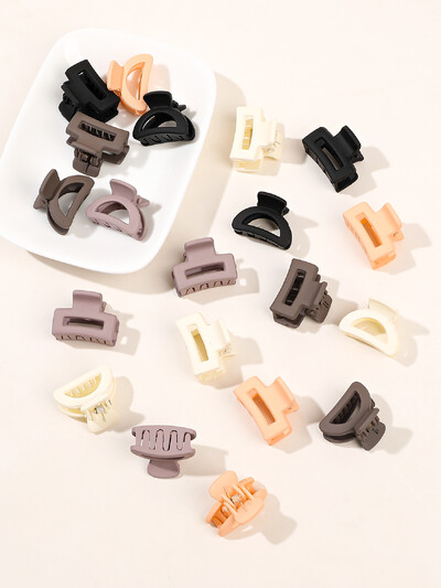 Mini plaukų segtukai mergaitėms ir moterims, 20 vnt. maži plaukų segtukai, spaustukai, neslystantys mažyčiai plastikiniai žandikaulio segtukai (įvairių spalvų)