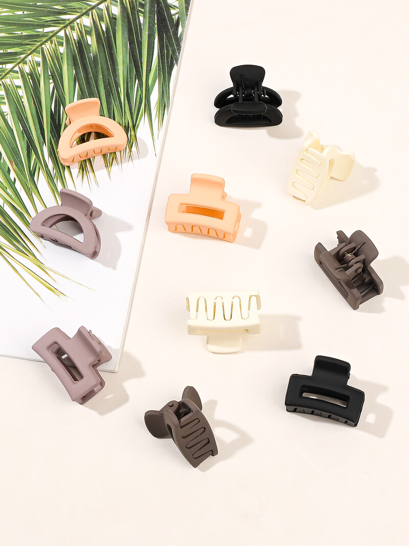 Mini plaukų segtukai mergaitėms ir moterims, 20 vnt. maži plaukų segtukai, spaustukai, neslystantys mažyčiai plastikiniai žandikaulio segtukai (įvairių spalvų)