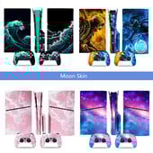 Matrica matrica PS5 Slim lemezborítóhoz PS5 Slim Disc teljes védőburkolatú konzolburkolathoz PS5 Slimhez