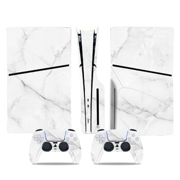 Стикер за етикети за PS5 Slim Disc Skin Wrap за PS5 Slim Disc Пълен защитен капак Console Skin за PS5 Slim