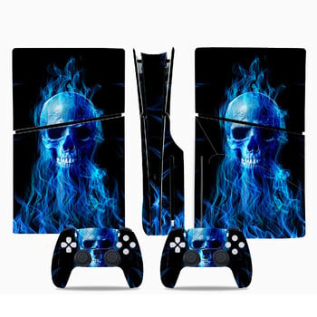 Стикер за етикети за PS5 Slim Disc Skin Wrap за PS5 Slim Disc Пълен защитен капак Console Skin за PS5 Slim