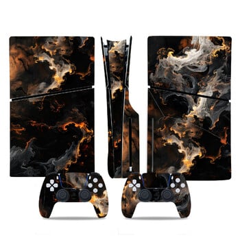 Стикер за етикети за PS5 Slim Disc Skin Wrap за PS5 Slim Disc Пълен защитен капак Console Skin за PS5 Slim