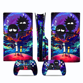 Стикер за етикети за PS5 Slim Disc Skin Wrap за PS5 Slim Disc Пълен защитен капак Console Skin за PS5 Slim