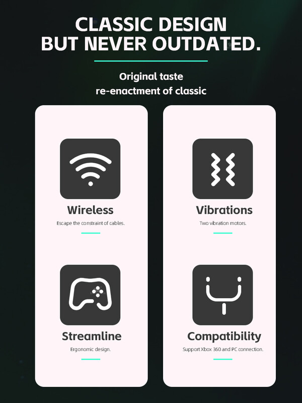 2,4 g bezvadu spēļu pults spēļu kontrolieris Xbox 360/PS3/pc videospēļu konsolēm 3D Rocker kursorsviras spēļu roktura piederumi