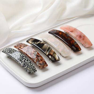 Μακριά γαλλικά κλιπ μαλλιών 8cm Barrettes Acetate Κορεάτικη μόδα Υψηλής ποιότητας κεφαλή Αξεσουάρ μαλλιών για γυναίκες και κορίτσια