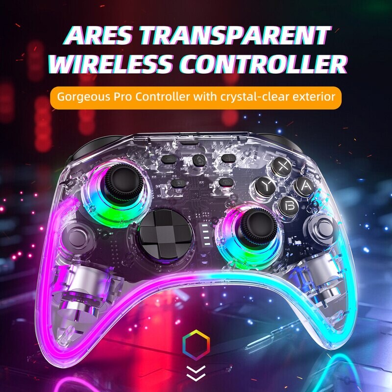 Controlere DATA FROG RGB Light Switch Pro pentru Switch/Switch Lite Wireless Game Controller pentru Nintendo Switch OLED Gamepad