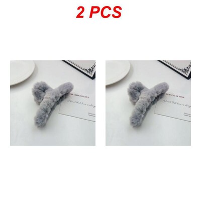 Téli plüss hajkörmös elegáns akril hajtűk műszőrme hajcsipesz Barrette rák fejfedő női lányoknak hajkiegészítők