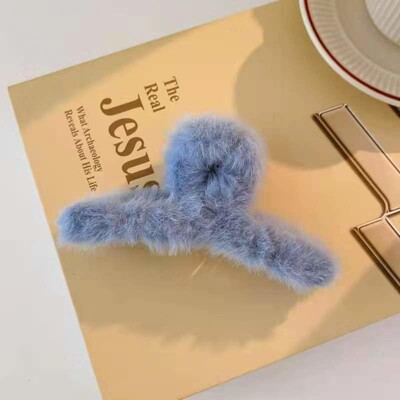 Téli plüss hajkörmös elegáns akril hajtűk műszőrme hajcsipesz Barrette rák fejfedő női lányoknak hajkiegészítők