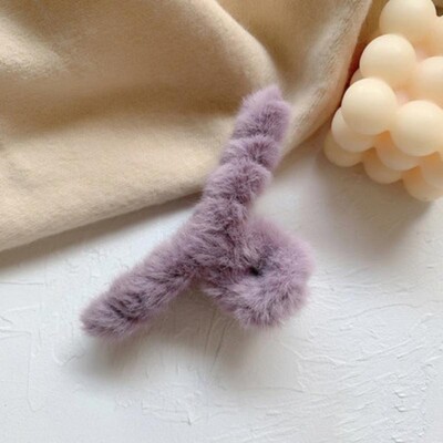 Téli plüss hajkörmös elegáns akril hajtűk műszőrme hajcsipesz Barrette rák fejfedő női lányoknak hajkiegészítők