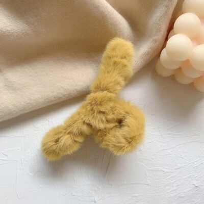 Téli plüss hajkörmös elegáns akril hajtűk műszőrme hajcsipesz Barrette rák fejfedő női lányoknak hajkiegészítők