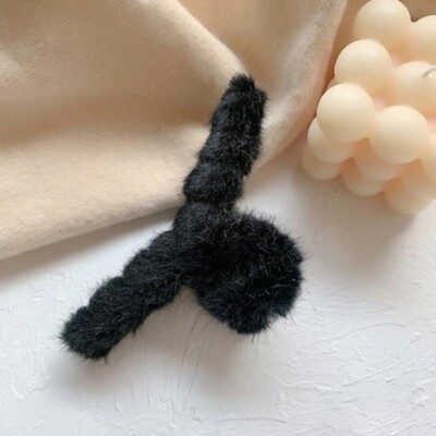 Téli plüss hajkörmös elegáns akril hajtűk műszőrme hajcsipesz Barrette rák fejfedő női lányoknak hajkiegészítők