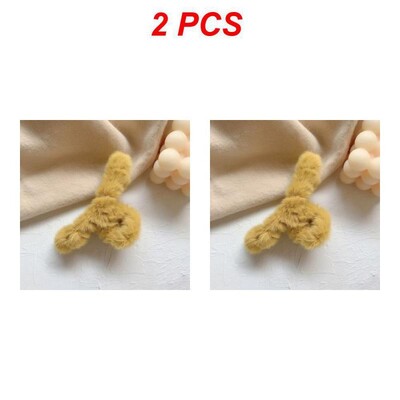 Téli plüss hajkörmös elegáns akril hajtűk műszőrme hajcsipesz Barrette rák fejfedő női lányoknak hajkiegészítők