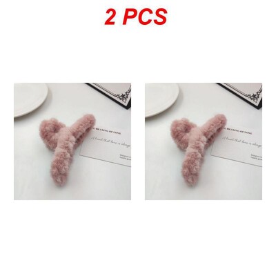 Téli plüss hajkörmös elegáns akril hajtűk műszőrme hajcsipesz Barrette rák fejfedő női lányoknak hajkiegészítők