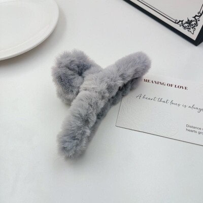 Téli plüss hajkörmös elegáns akril hajtűk műszőrme hajcsipesz Barrette rák fejfedő női lányoknak hajkiegészítők