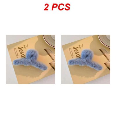 Téli plüss hajkörmös elegáns akril hajtűk műszőrme hajcsipesz Barrette rák fejfedő női lányoknak hajkiegészítők