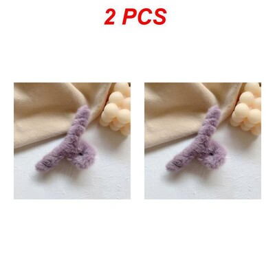 Téli plüss hajkörmös elegáns akril hajtűk műszőrme hajcsipesz Barrette rák fejfedő női lányoknak hajkiegészítők