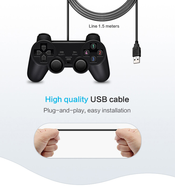 Data Frog Wired Gamepad για χειριστήριο PS2 για PS2 Joystick για Playstation 2 Vibration Shock Joypad Ενσύρματο χειριστήριο USB για υπολογιστή