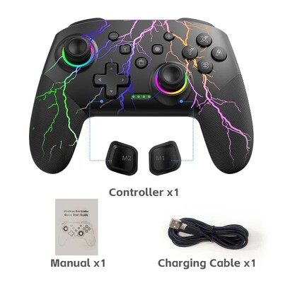 Bezdrôtový ovládač DATA FROG pre konzolu Nintendo Switch OLED/Lite Pro Gamepad s programovateľnou funkciou Turbo a batériou 1000 mAh