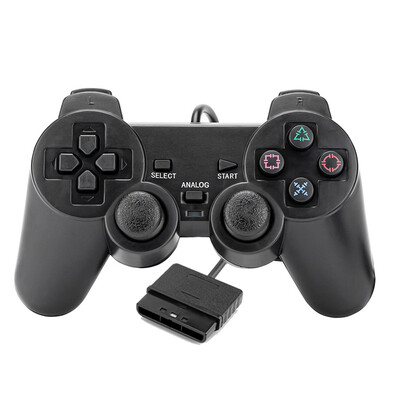 DATA FROG Кабелен Plug and Play Геймпад за PS2 Двойна вибрация Джойстик Контролер за Sony Playstation2 Конзолни аксесоари