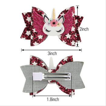 Νέα Hot Sale Onion Pink Star Bow Unicorn Hairpin Unicorn Bow Hairpin Party Αξεσουάρ μαλλιών