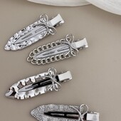 Ezüst színű varrat nélküli hajtűk Professzionális formázás Fodrászat Smink Eszközök Hajkapcsok Női Lányoknak Hajcsavarok Fejfedők