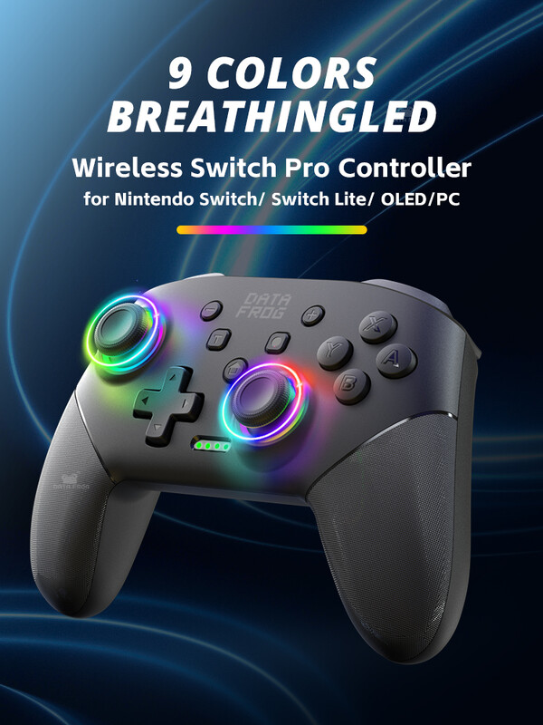 Bezdrôtový ovládač DATA FROG Switch Pro pre Switch/Switch OLED Gamepad pre PC Joystick pre Switch Lite programovateľné ovládače